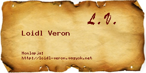 Loidl Veron névjegykártya